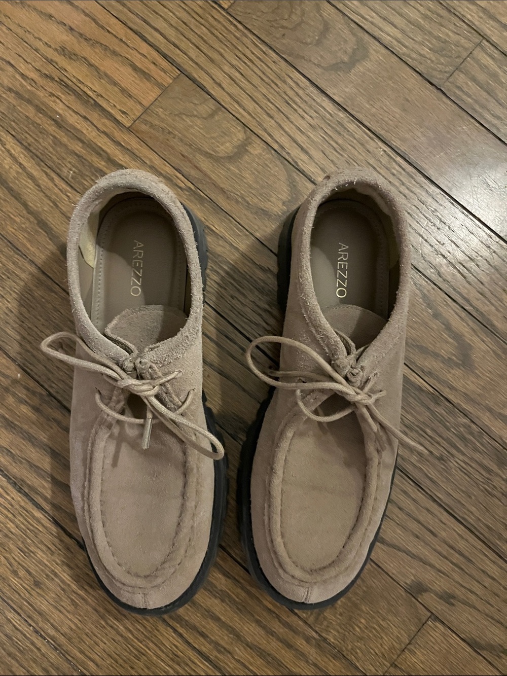 Arezzzo women Suede Lace-Up Shoes in Taupe